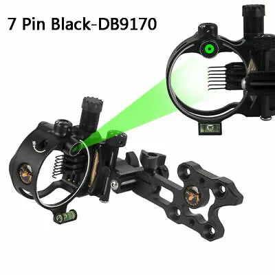 Compound Bow Sight 5 Pin 7 Pin Micro Adjustable 0.019  Archery Hunting Shooting • $68.77