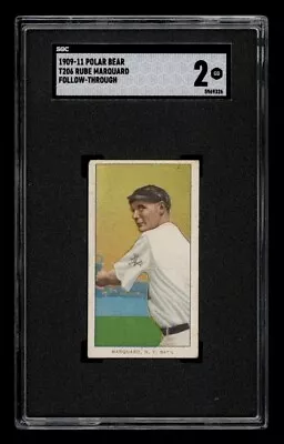 1909-11 T206 Set-Break Rube Marquard Follow-Through Polar Bear SGC 2 GD • $76.66