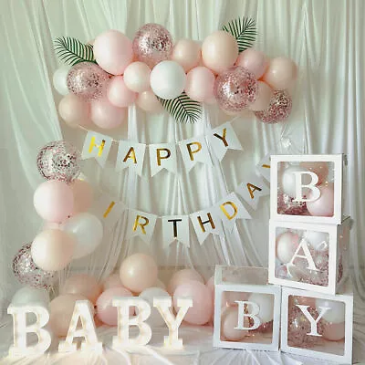 $13.71 • Buy Balloon Box With LOVE BABY Boxes Cube For Baby Shower Birthday Bridal Shower
