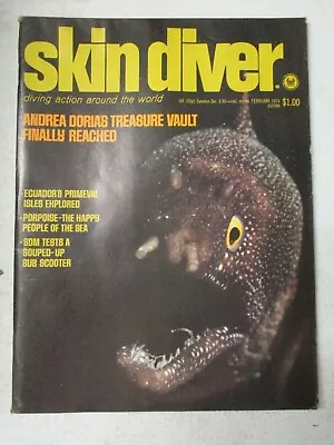 Skin Diver Magazine February 1974 Andrea Doria Wreck Galapagos Vintage No Label • $17.95