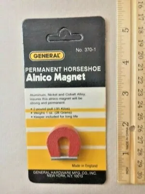 Alnico Horseshoe Magnet No. 370-1 Made In England *Old Stock* • $11.95