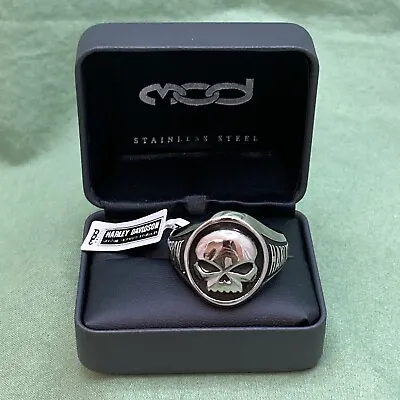 New Genuine Harley Davidson Mod Hsr0086 Sz 11 Steel Hd Large Skull Ring • $76.90