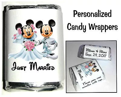 300 Disney Mickey And Minnie Mouse Wedding Favors Candy Wrappers  • $14.99