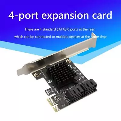 PCIe SATA Adapter 4 Port SATA III To PCI Express 3.0 X1 Internal Expansion Card • £17.12