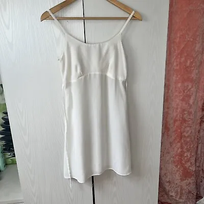 £7 • Buy Topshop White Very Sheer Lightweight Cami Dress Size 8