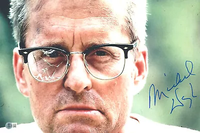 Michael Douglas Signed Autograph Falling Down 12X18 Photo Beckett BAS • $450