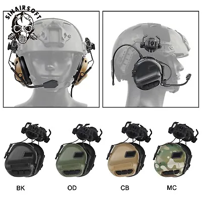 Tactical Headset Hunting Headphone Communication Earphone Shooting For Helmet • £31.91