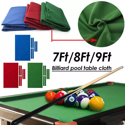 7ft 8ft 9ft Pro Worsted Nylon Billiard Pool Table Cloth Mat Cover Felt Strips US • $56.41