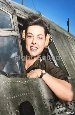 WW2 Picture Photo 1943 Pilot Elizabeth Gardner WASP On Martin B-26 Marauder 3841 • $6.95