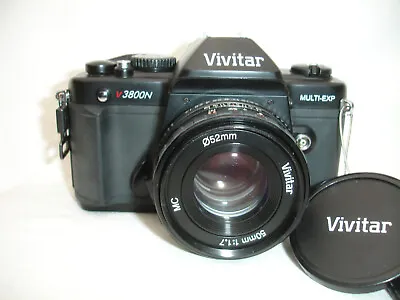VIVITAR V3800N 35mm SLR Film Camera With 50mm F /1.7 Lens  Pentax K Mount • $105