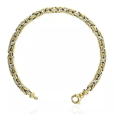 10K Yellow Gold 6mm Byzantine Mens Bracelet 9  • $1011.71