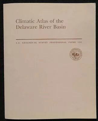 Geology Color Climatic Atlas Delaware River Basin USGS Prof. Paper 1392 1991 • $24.99