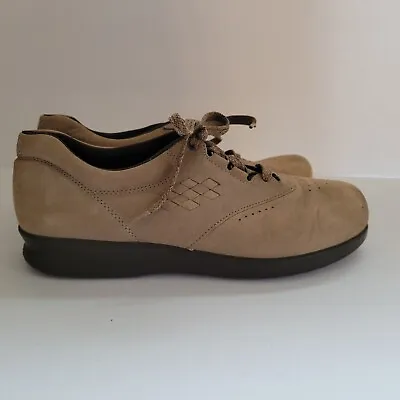 SAS Mens Shoes Size 8.5 Walking Shoes Comfort Lace Up Oxford Tan Beige • $19.99