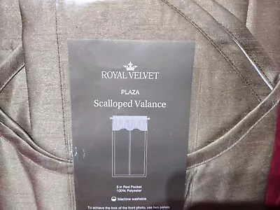 Fawn Scalloped Valance Royal Velvet Plaza Rod Pocket 50 X 21  • $19.99