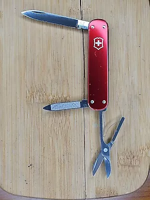 Victorinox 74mm Money Clip Rostfrei Red Smooth Alox Scales Great Snap Very Nice! • $11.62