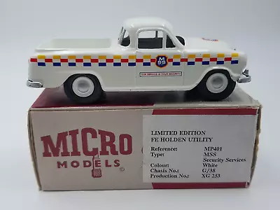 MICRO MODELS MP401 White FE Holden Utility XG253 Limited Edition 1:43 • $159.95