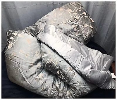 Sakura Blossom KING Comforter By Hotel Collection Slate Blue/Silver  NEW • $169