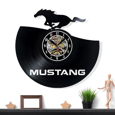 Mustang Vinyl Wall Clock Art Home Decor Gift For Birthday Holiday Christmas • $16.97