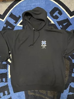 X Games Hoodie Mens Sz Large Hooded Sweatshirt Skateboarding BMX Moto X ..23x27 • $27