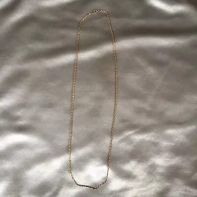 £320 • Buy Vintage 9ct Yellow Solid Gold Belcher Chain Long Necklace Belly Waist 78.5cm 31 