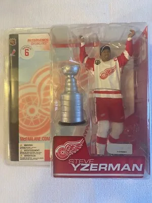 New McFarlane STEVE YZERMAN #19 DETROIT RED WINGS  W/  Stanley Cup  Series 6 • $34.95