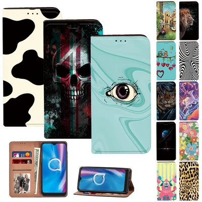 £4.49 • Buy Leather Wallet Stand Phone Cover Case For Alcatel 1S 1V 3L 2020 Phone UK Seller