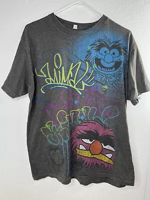 The Muppets T-Shirt  Soft Spun USA Mens Large Gray - Animal • $19.99