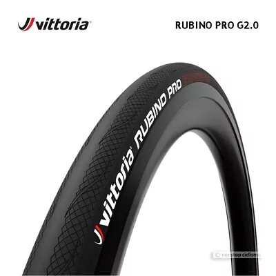 Vittoria RUBINO PRO G2.0 TUBELESS TLR Road Clincher Tire 700x28C : BLACK • $64.95