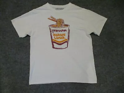 Maruchan Shirt Mens Large White Instant Lunch T-Shirt Ramen Tee L • $5.49