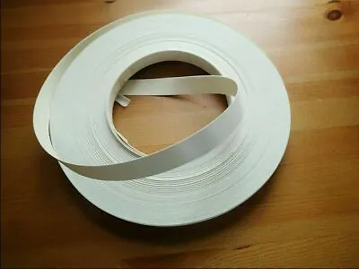 @ 18MM/19MM   Melamine Pre Glued Iron On Edging Tape/ White Matt Sheen Finish • £1.99