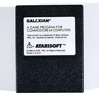 1983 Namco Atarisoft Commodore C64 Cartridge Galaxian Space Invader Arcade Shmup • £33.78