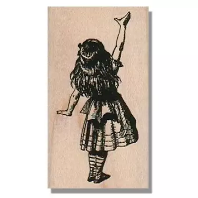 ALICE IN WONDERLAND Rubber Stamp Character Girl Mad Hatter Wonderland Alice • $9.14