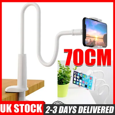 Flexible Arm Gooseneck Lazy Bed Clamp Stand Holder Mount For IPad Tablet Durable • £8.89