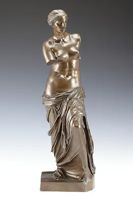 Quality Patinated Bronze Figure  Venus De Milo   19th Century  20  Tall • $977.50