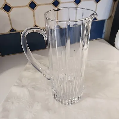 Mikasa Arctic Lights Pitcher Crystal Vertical Cuts 48oz 9-1/4  Martini • $110