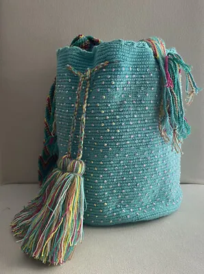 Colombian Mochila Authentic WAYUU Handmade Cross Body Bag Finest Large New • $89