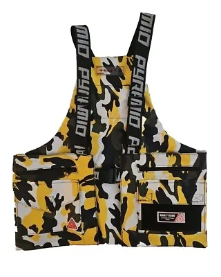 Black Pyramid Mens Yellow Camouflage Military Vest One Size Chris Brown Breezy • $67.45
