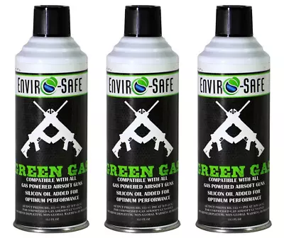 Green Gas Law Enforcement  Military Approved Air Gun Air Soft 3 Cans • $36