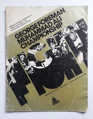 Muhammad Ali V George Foreman World Champi Fight Zaire 1974 Programme Original • £39