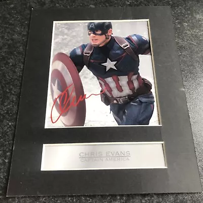 Captain America Chris Evans Signed Photo( Needs New Mount And Framing • £6