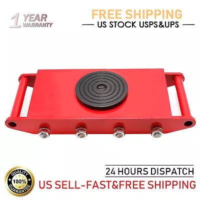 12T Dolly Skate Machinery Mover Heavy Duty Cargo Trolley Casters Red 360° • $92.74