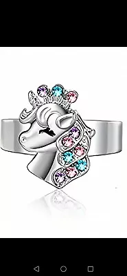 Silver Unicorn Ring Coloured Stones • £4.50