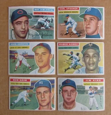1956 Topps Baseball White Back Card Singles Complete Your Set Updated 2/12 • $1.79