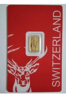 1g 1 Gram Pamp Suisse Gold Bar Switzerland Deer In Numbered Assay Blister • £99.99