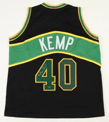 Shawn Kemp Signed Autographed Seatle Supersonics Black Nba Jersey • $249.95