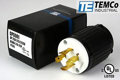 $8.95 • Buy TEMCO NEMA L14-20P Male Plug 20A 125/250V Locking UL Listed For Generator