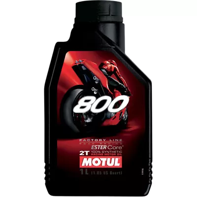 Motul 800 2T Full-Synthetic Road Racing Premix 2-Stroke Oil | 1 Liter | 104041 • $30.65