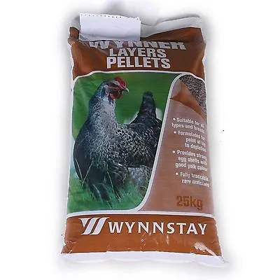 WYNNSTAY Layers Feed Pellets For Hens CHICKENS POULTRY FOOD FEEDDUCKS  20KG • £19.99
