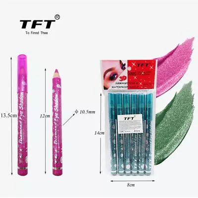 Eyeshadow Pencil 9 Colors Glitter Sequin Lipstick Long Lasting E7F6XRE H8K7 • £2.12