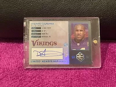 2023 Panini Limited Daunte Culpepper Limited Membership On Card Auto Sp# 1/1 • $199.99